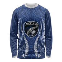 Auckland 2026 Rugby Custom Long Sleeve Shirt NZ Maori Silver Fern