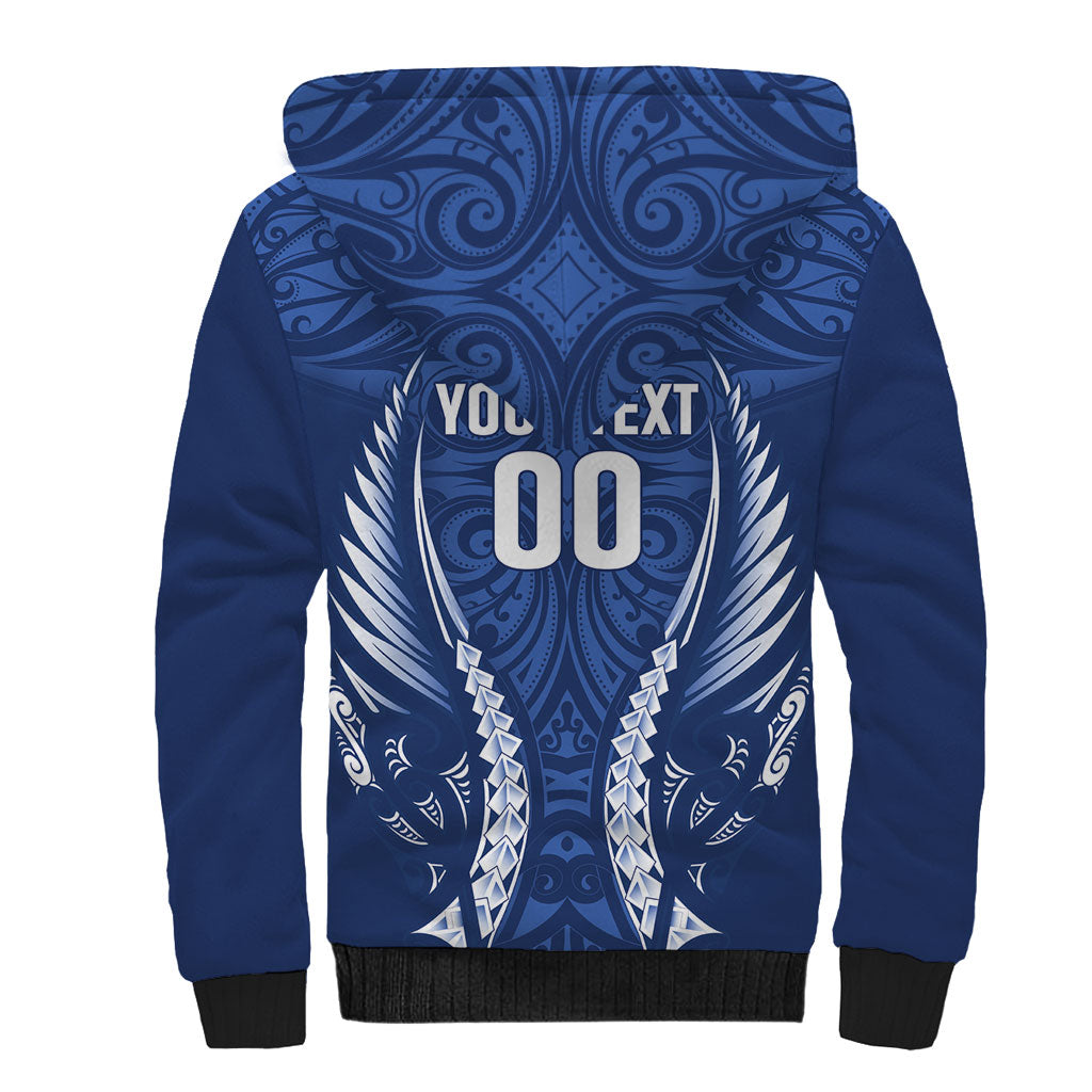 Auckland 2026 Rugby Custom Sherpa Hoodie NZ Maori Silver Fern