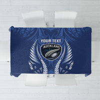 Auckland 2026 Rugby Custom Tablecloth NZ Maori Silver Fern