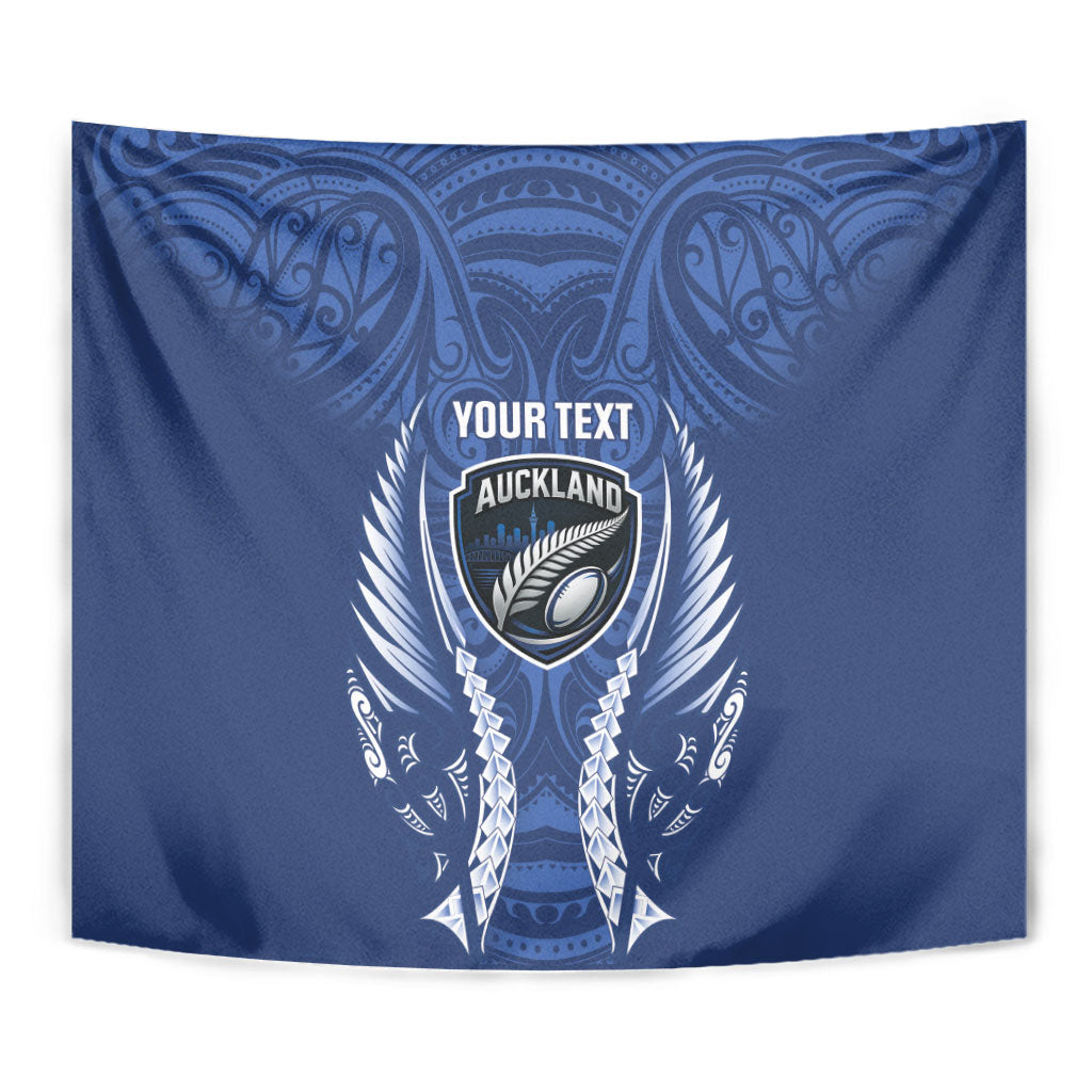 Auckland 2026 Rugby Custom Tapestry NZ Maori Silver Fern