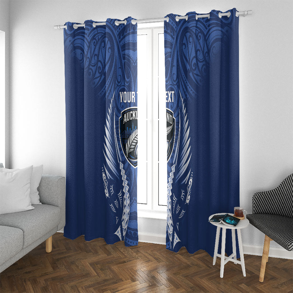 Auckland 2026 Rugby Custom Window Curtain NZ Maori Silver Fern