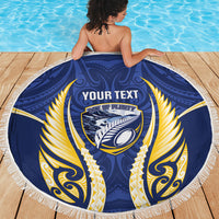 Bay of Plenty 2026 Rugby Custom Beach Blanket NZ Maori Silver Fern