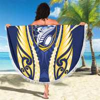 Bay of Plenty 2026 Rugby Custom Beach Blanket NZ Maori Silver Fern