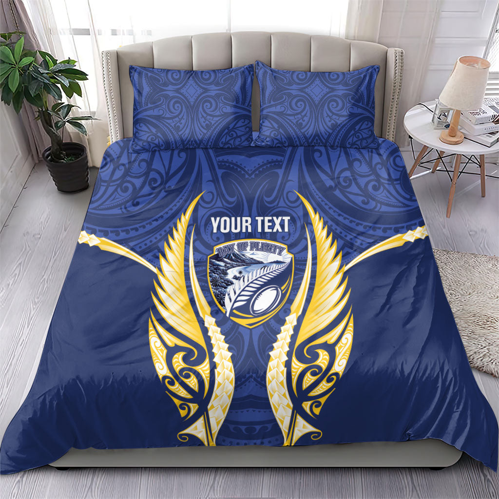 Bay of Plenty 2026 Rugby Custom Bedding Set NZ Maori Silver Fern
