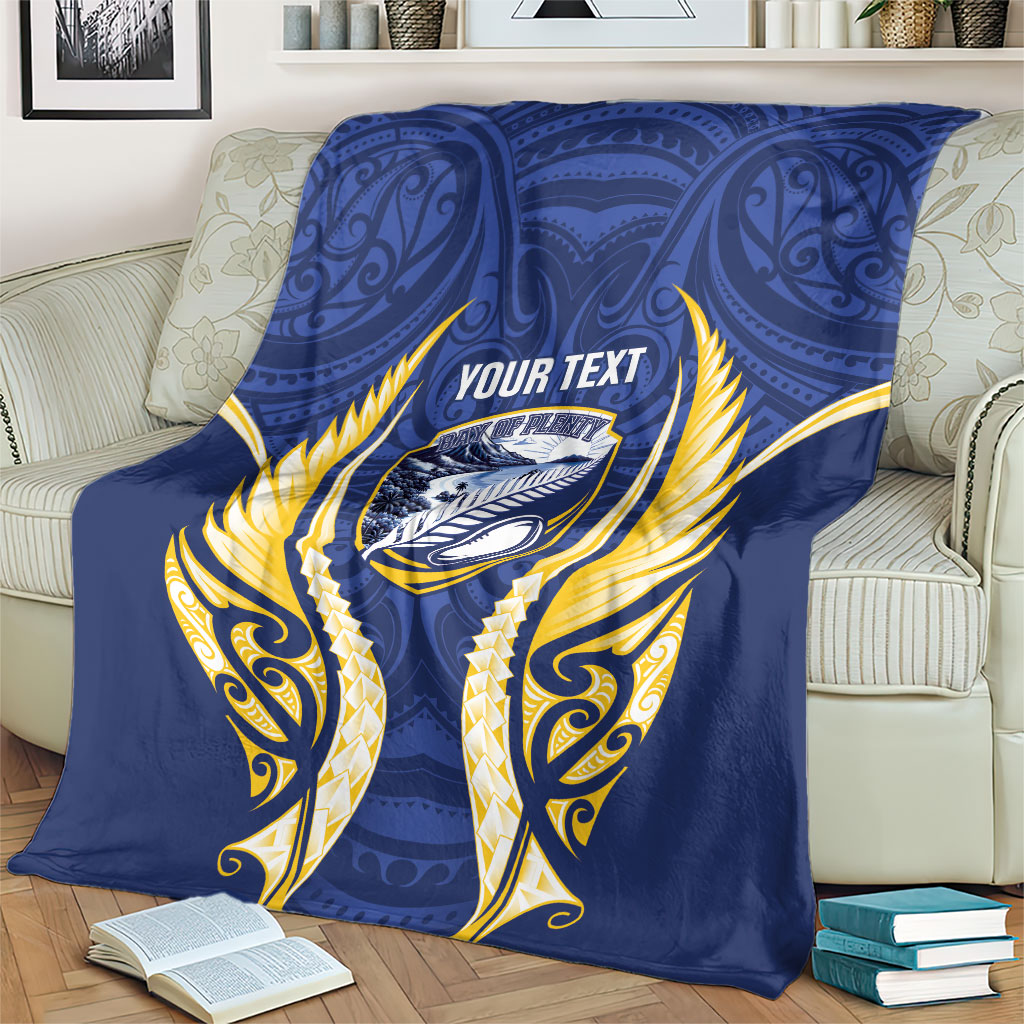 Bay of Plenty 2026 Rugby Custom Blanket NZ Maori Silver Fern