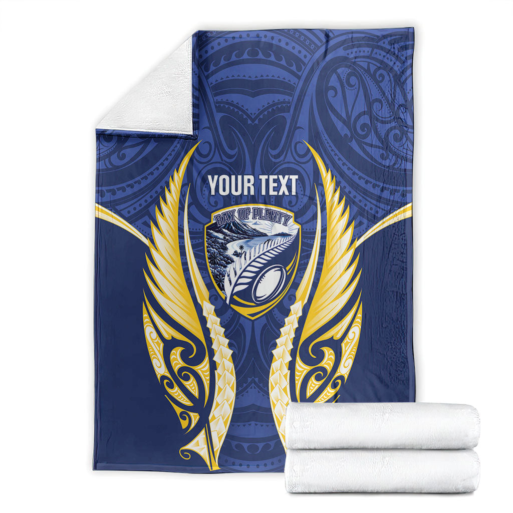Bay of Plenty 2026 Rugby Custom Blanket NZ Maori Silver Fern
