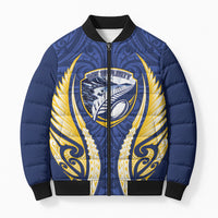 Bay of Plenty 2026 Rugby Custom Bomber Puffer Jacket NZ Maori Silver Fern
