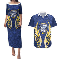 Bay of Plenty 2026 Rugby Custom Couples Matching Puletasi and Hawaiian Shirt NZ Maori Silver Fern
