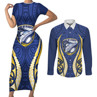 Bay of Plenty 2026 Rugby Custom Couples Matching Short Sleeve Bodycon Dress and Long Sleeve Button Shirt NZ Maori Silver Fern