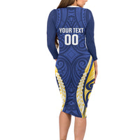 Bay of Plenty 2026 Rugby Custom Family Matching Long Sleeve Bodycon Dress and Hawaiian Shirt NZ Maori Silver Fern