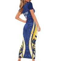 Bay of Plenty 2026 Rugby Custom Family Matching Short Sleeve Bodycon Dress and Hawaiian Shirt NZ Maori Silver Fern