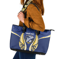 Bay of Plenty 2026 Rugby Custom Leather Tote Bag NZ Maori Silver Fern