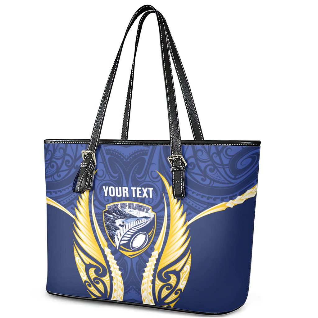 Bay of Plenty 2026 Rugby Custom Leather Tote Bag NZ Maori Silver Fern