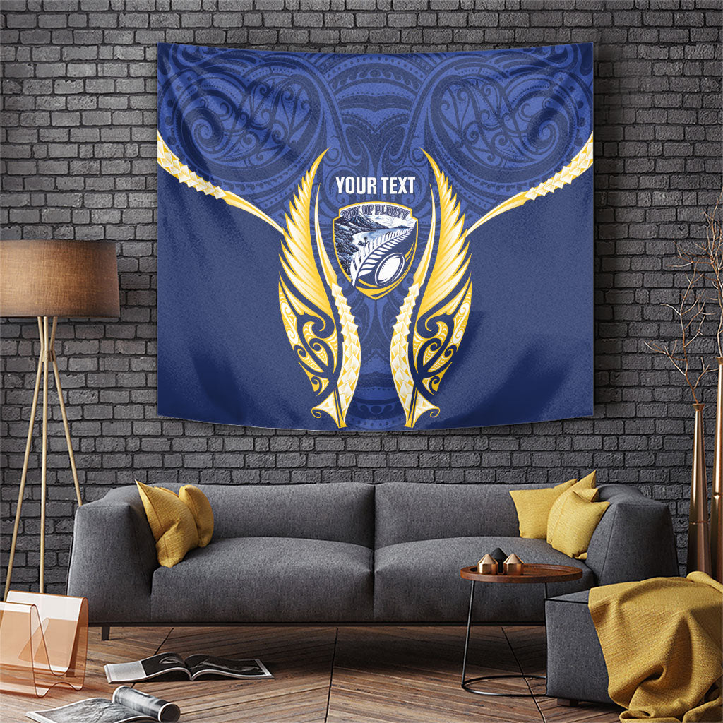 Bay of Plenty 2026 Rugby Custom Tapestry NZ Maori Silver Fern LT14 Blue - Polynesian Pride