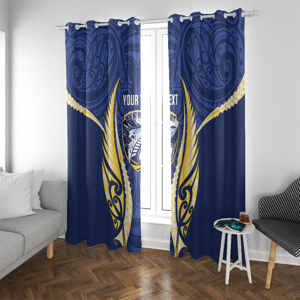 Bay of Plenty 2026 Rugby Custom Window Curtain NZ Maori Silver Fern