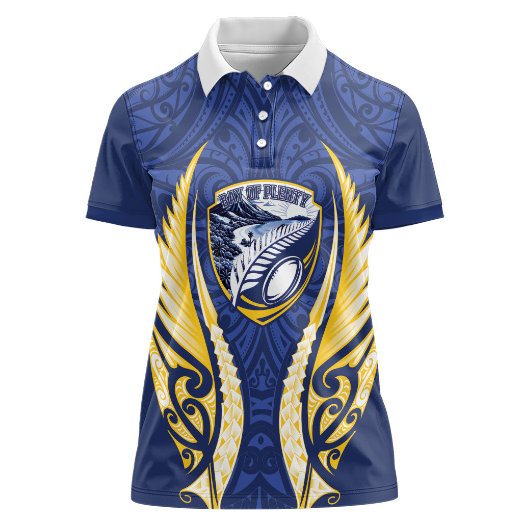 Bay of Plenty 2026 Rugby Custom Women Polo Shirt NZ Maori Silver Fern