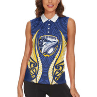 Bay of Plenty 2026 Rugby Custom Women Sleeveless Polo Shirt NZ Maori Silver Fern