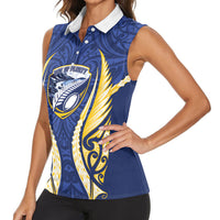 Bay of Plenty 2026 Rugby Custom Women Sleeveless Polo Shirt NZ Maori Silver Fern