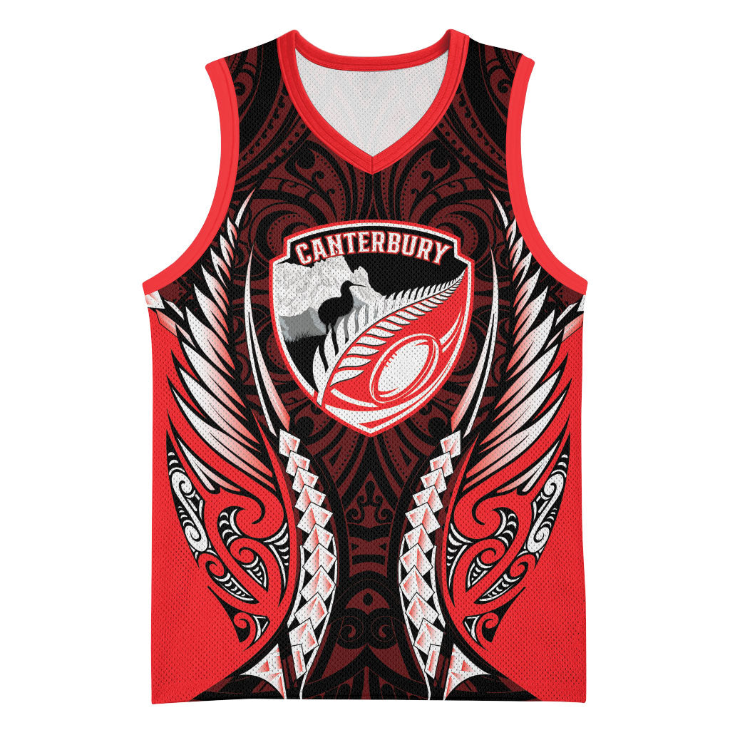 Canterbury 2026 Rugby Custom Basketball Jersey NZ Maori Silver Fern