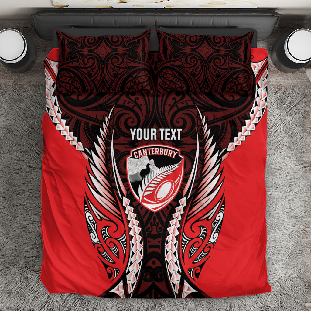 Canterbury 2026 Rugby Custom Bedding Set NZ Maori Silver Fern