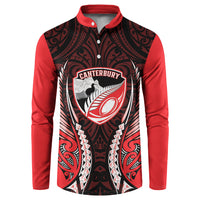 Canterbury 2026 Rugby Custom Button Sweatshirt NZ Maori Silver Fern