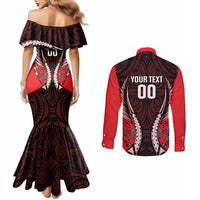 Canterbury 2026 Rugby Custom Couples Matching Mermaid Dress and Long Sleeve Button Shirt NZ Maori Silver Fern