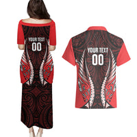 Canterbury 2026 Rugby Custom Couples Matching Puletasi and Hawaiian Shirt NZ Maori Silver Fern