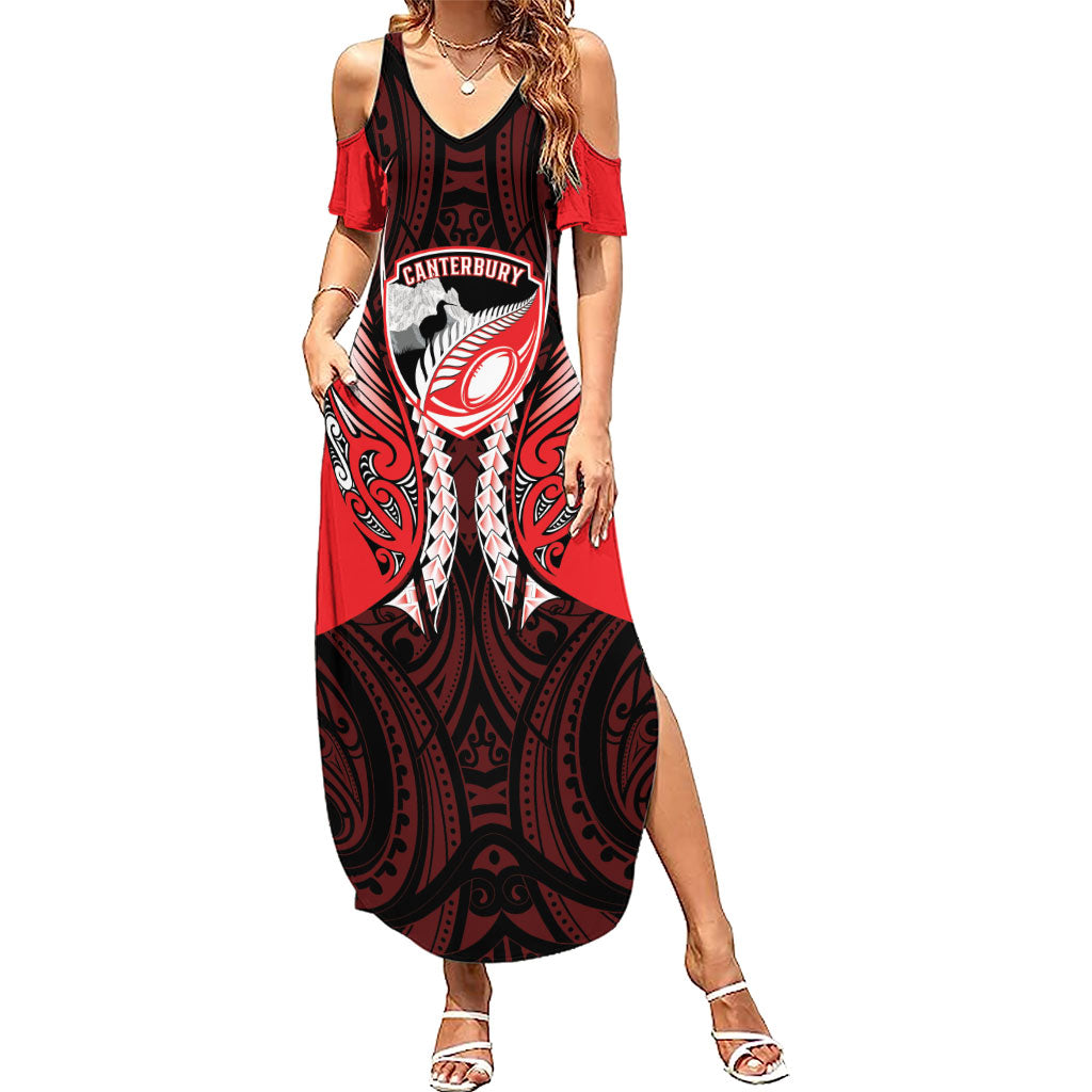 Canterbury 2026 Rugby Custom Family Matching Summer Maxi Dress and Hawaiian Shirt NZ Maori Silver Fern