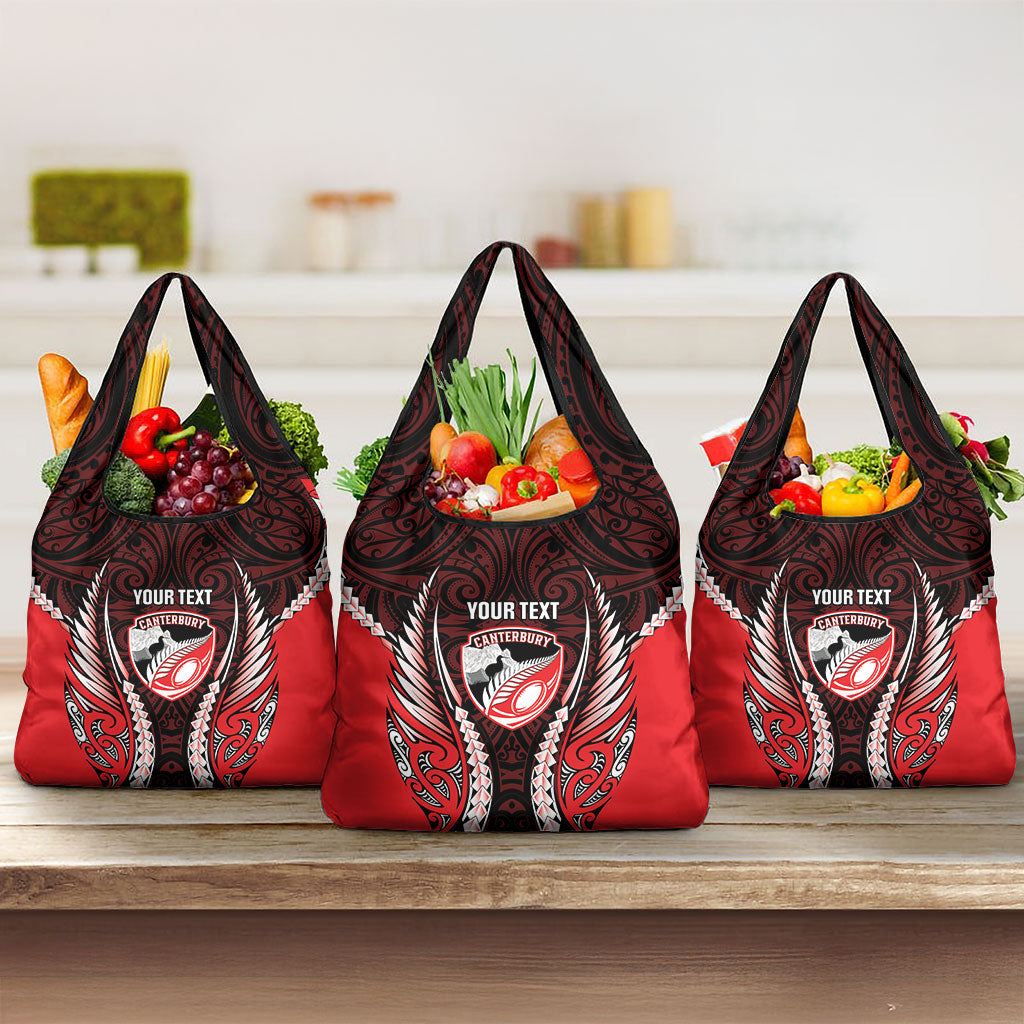 Canterbury 2026 Rugby Custom Grocery Bag NZ Maori Silver Fern