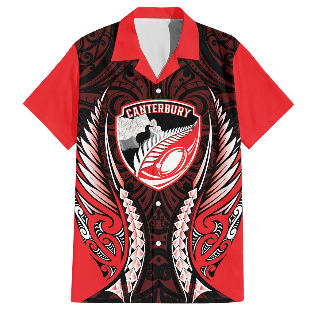 Canterbury 2026 Rugby Custom Hawaiian Shirt NZ Maori Silver Fern