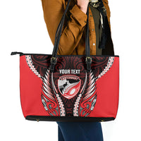 Canterbury 2026 Rugby Custom Leather Tote Bag NZ Maori Silver Fern