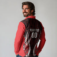 Canterbury 2026 Rugby Custom Long Sleeve Polo Shirt NZ Maori Silver Fern