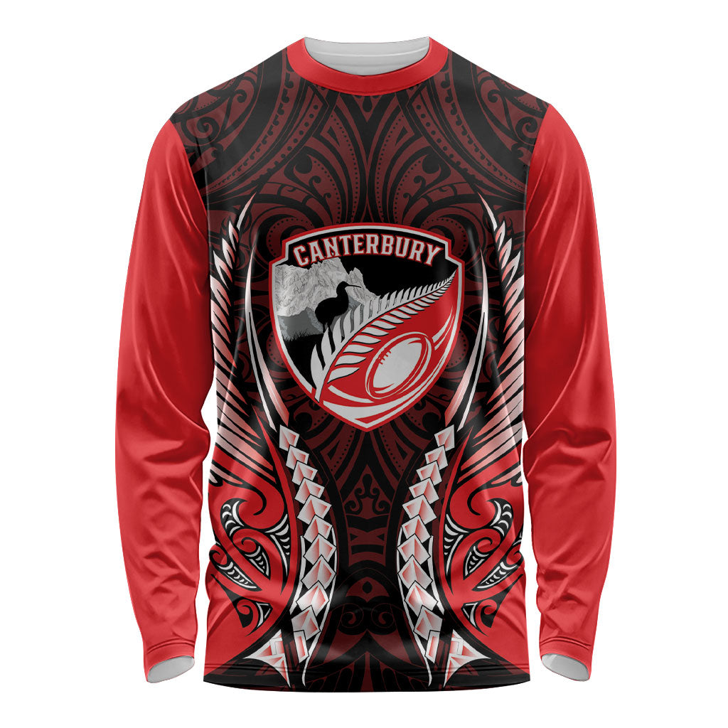 Canterbury 2026 Rugby Custom Long Sleeve Shirt NZ Maori Silver Fern