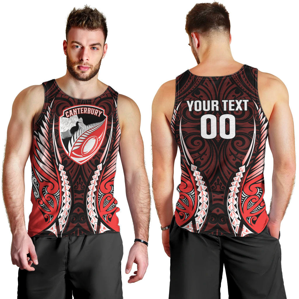 Canterbury 2026 Rugby Custom Men Tank Top NZ Maori Silver Fern
