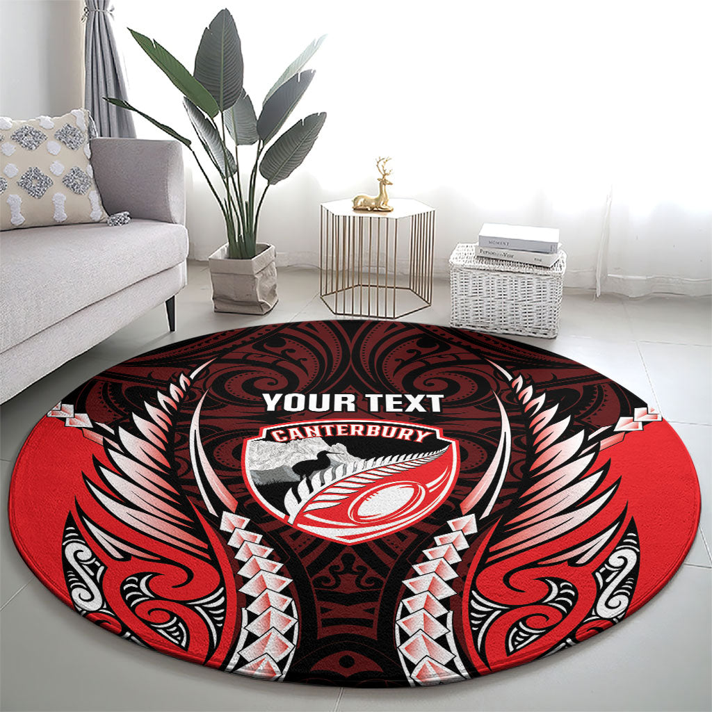 Canterbury 2026 Rugby Custom Round Carpet NZ Maori Silver Fern