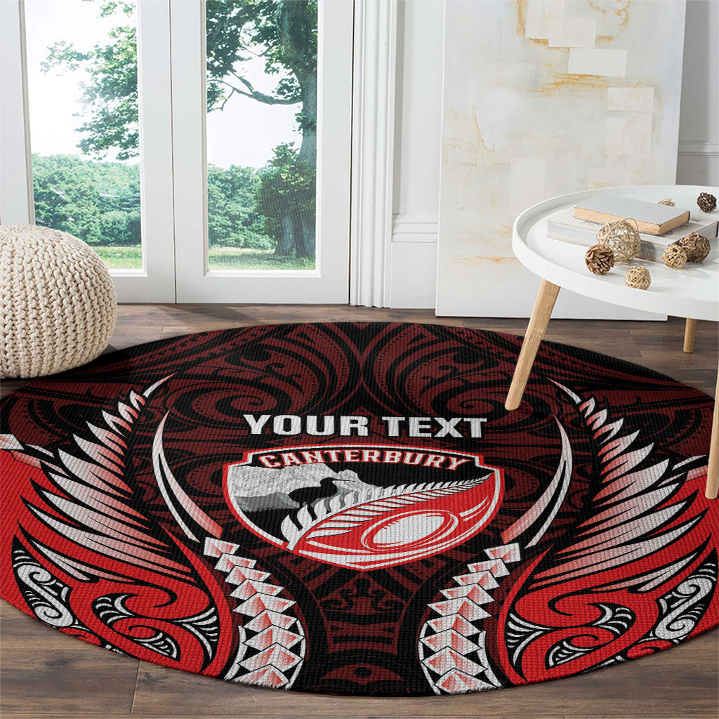 Canterbury 2026 Rugby Custom Round Carpet NZ Maori Silver Fern