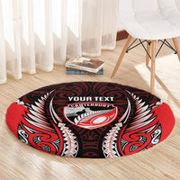 Canterbury 2026 Rugby Custom Round Carpet NZ Maori Silver Fern