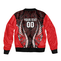 Canterbury 2026 Rugby Custom Sleeve Zip Bomber Jacket NZ Maori Silver Fern