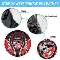 Canterbury 2026 Rugby Custom Spare Tire Cover NZ Maori Silver Fern