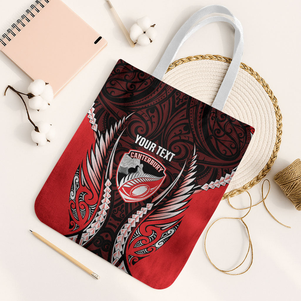 Canterbury 2026 Rugby Custom Tote Bag NZ Maori Silver Fern