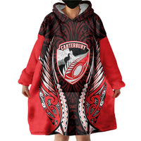 Canterbury 2026 Rugby Custom Wearable Blanket Hoodie NZ Maori Silver Fern