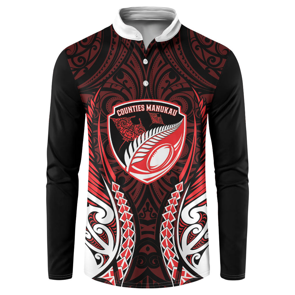 Counties Manukau 2026 Rugby Custom Button Sweatshirt NZ Maori Silver Fern