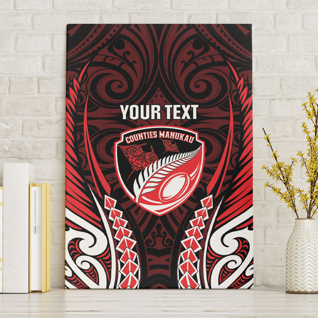 Counties Manukau 2026 Rugby Custom Canvas Wall Art NZ Maori Silver Fern