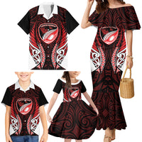 Counties Manukau 2026 Rugby Custom Family Matching Mermaid Dress and Hawaiian Shirt NZ Maori Silver Fern