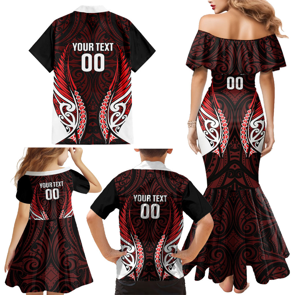 Counties Manukau 2026 Rugby Custom Family Matching Mermaid Dress and Hawaiian Shirt NZ Maori Silver Fern