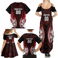 Counties Manukau 2026 Rugby Custom Family Matching Summer Maxi Dress and Hawaiian Shirt NZ Maori Silver Fern