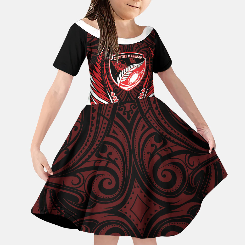 Counties Manukau 2026 Rugby Custom Family Matching Tank Maxi Dress and Hawaiian Shirt NZ Maori Silver Fern