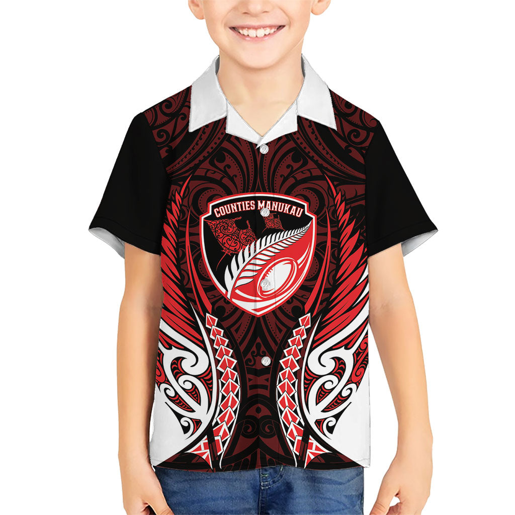 Counties Manukau 2026 Rugby Custom Hawaiian Shirt NZ Maori Silver Fern