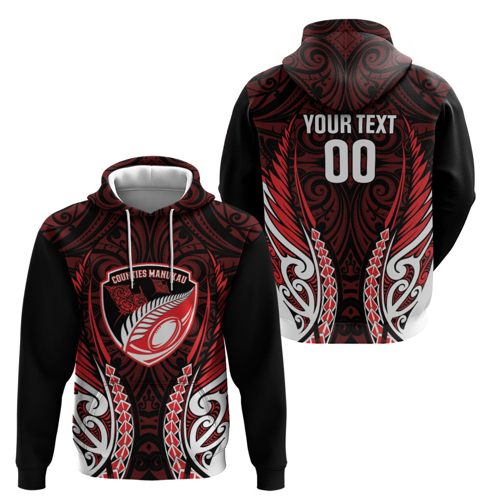 Counties Manukau 2026 Rugby Custom Hoodie NZ Maori Silver Fern