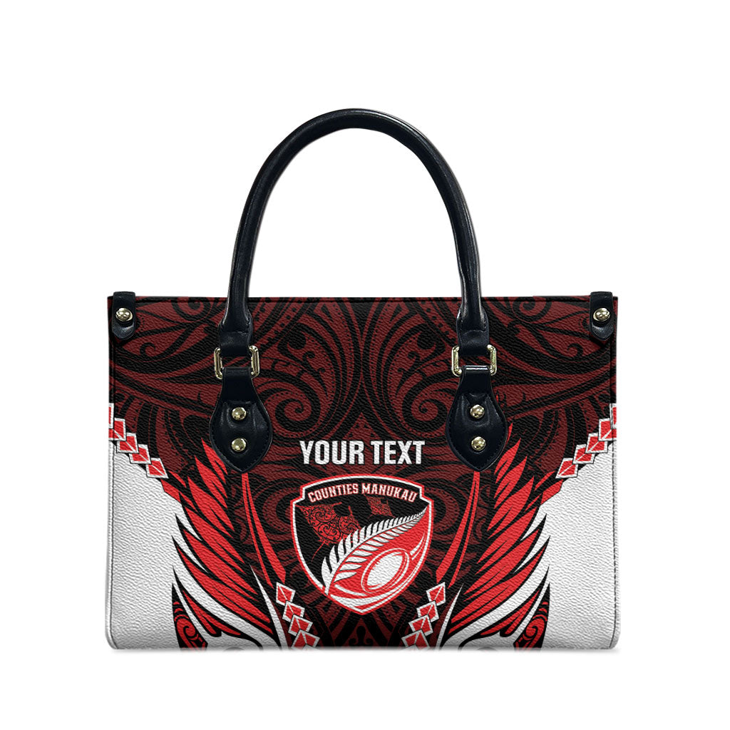 Counties Manukau 2026 Rugby Custom Leather Bag NZ Maori Silver Fern